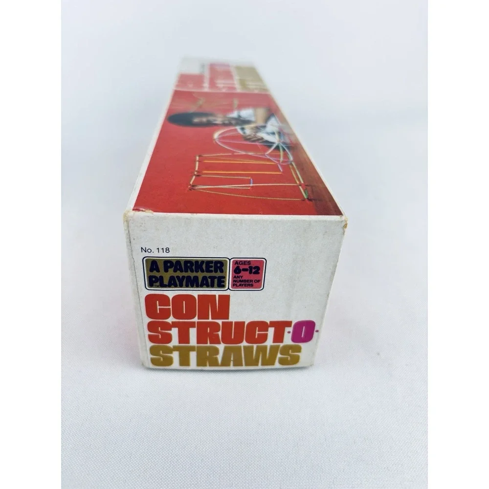 Vintage 1974 Parker Brothers‎ Constructo Straws Toy Building Game
